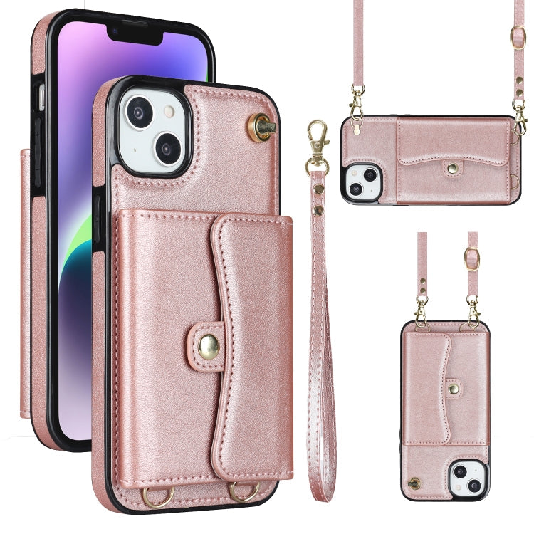 RFID Card Slot Phone Case with Long Lanyard, For iPhone 14 / 13, For iPhone 14 Plus, For iPhone 14 Pro, For iPhone 14 Pro Max