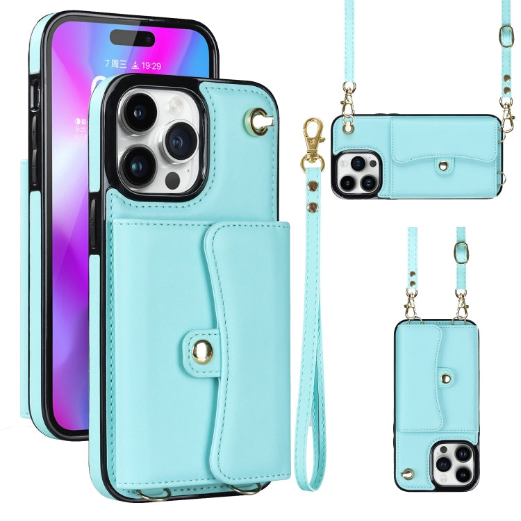 RFID Card Slot Phone Case with Long Lanyard, For iPhone 14 / 13, For iPhone 14 Plus, For iPhone 14 Pro, For iPhone 14 Pro Max