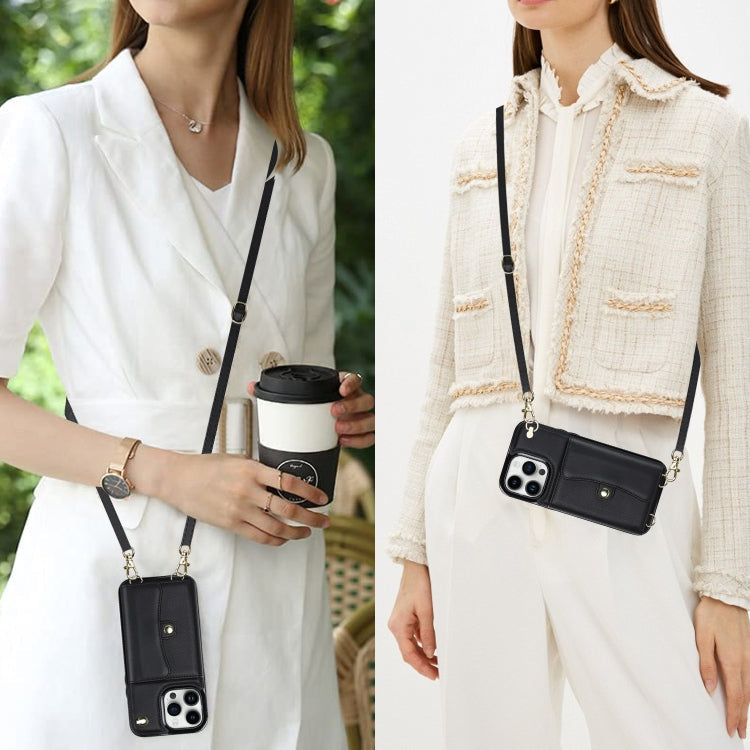 RFID Card Slot Phone Case with Long Lanyard, For iPhone 13 Pro Max, For iPhone 12, For iPhone 12 Pro, For iPhone 12 Pro Max