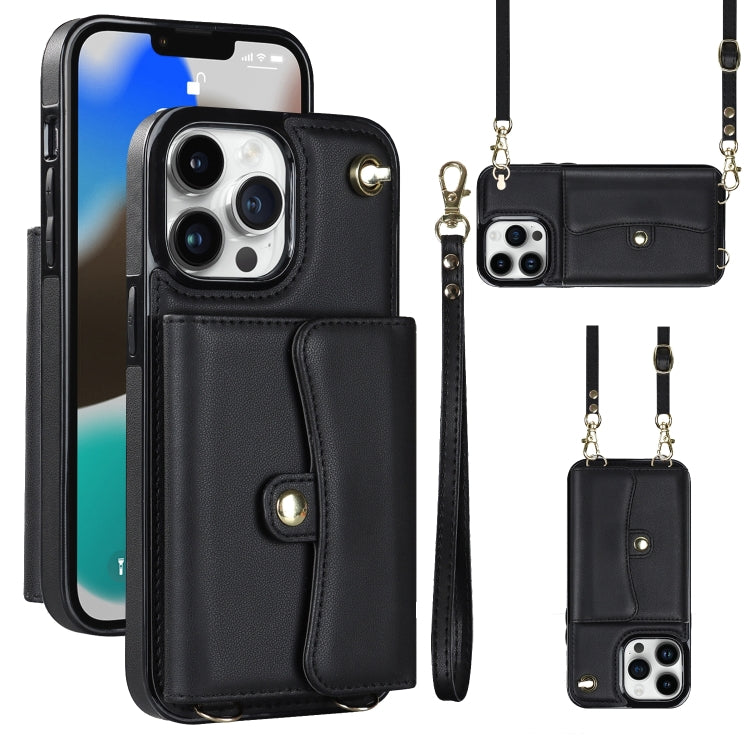 RFID Card Slot Phone Case with Long Lanyard, For iPhone 13 Pro Max, For iPhone 12, For iPhone 12 Pro, For iPhone 12 Pro Max