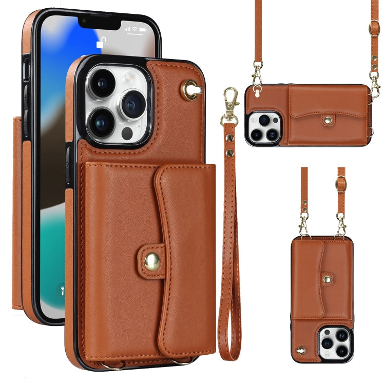 RFID Card Slot Phone Case with Long Lanyard, For iPhone 13 Pro Max, For iPhone 12, For iPhone 12 Pro, For iPhone 12 Pro Max