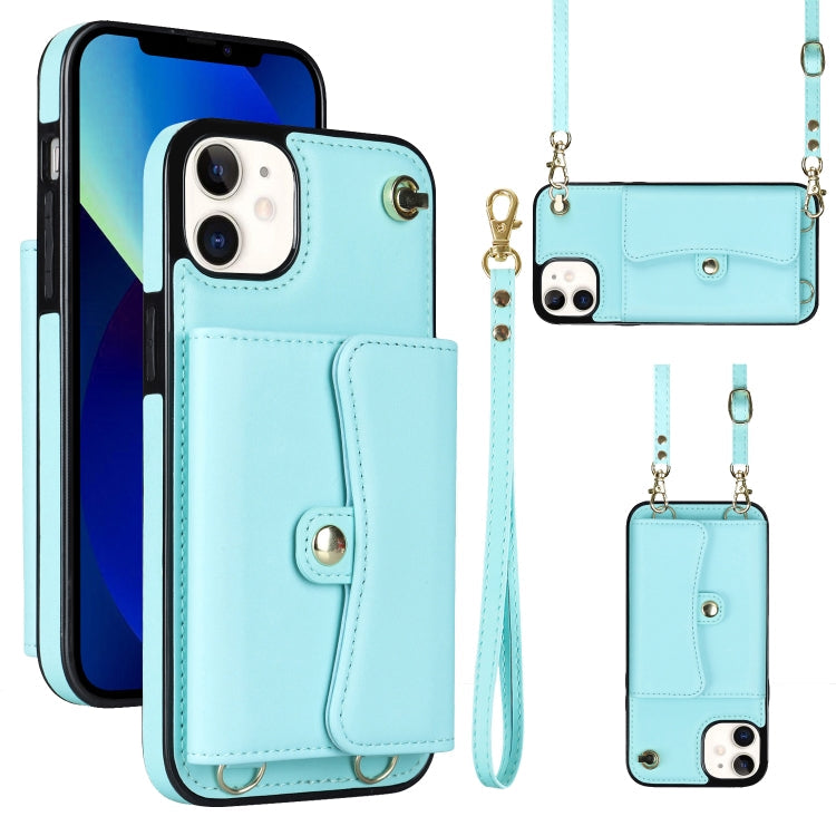 RFID Card Slot Phone Case with Long Lanyard, For iPhone 13 Pro Max, For iPhone 12, For iPhone 12 Pro, For iPhone 12 Pro Max