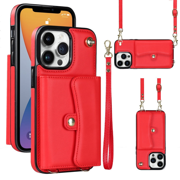 RFID Card Slot Phone Case with Long Lanyard, For iPhone 13 Pro Max, For iPhone 12, For iPhone 12 Pro, For iPhone 12 Pro Max