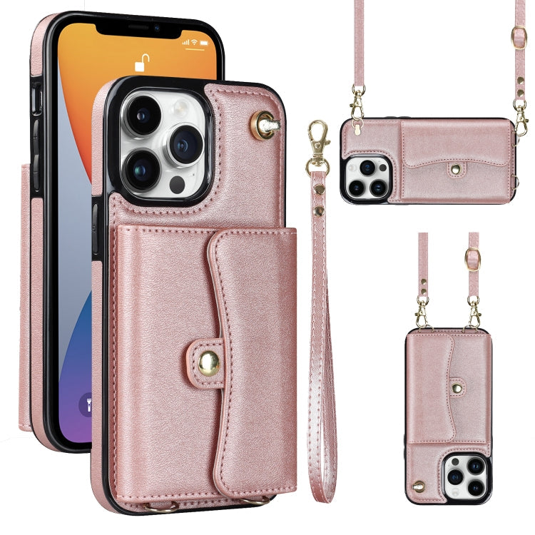 RFID Card Slot Phone Case with Long Lanyard, For iPhone 13 Pro Max, For iPhone 12, For iPhone 12 Pro, For iPhone 12 Pro Max