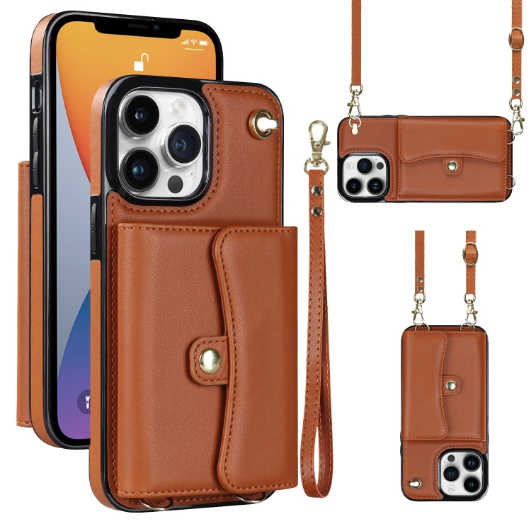 RFID Card Slot Phone Case with Long Lanyard, For iPhone 13 Pro Max, For iPhone 12, For iPhone 12 Pro, For iPhone 12 Pro Max