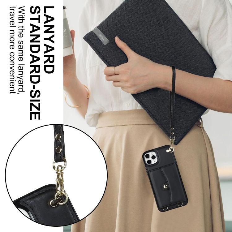 RFID Card Slot Phone Case with Long Lanyard, For iPhone 11, For iPhone 11 Pro, For iPhone 11 Pro Max, For iPhone X / XS