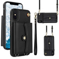 RFID Card Slot Phone Case with Long Lanyard, For iPhone XS Max, For iPhone 8 Plus / 7 Plus, For iPhone XR