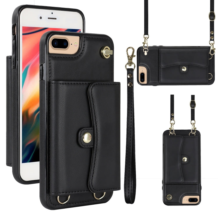 RFID Card Slot Phone Case with Long Lanyard, For iPhone XS Max, For iPhone 8 Plus / 7 Plus, For iPhone XR