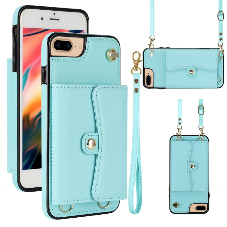 RFID Card Slot Phone Case with Long Lanyard, For iPhone XS Max, For iPhone 8 Plus / 7 Plus, For iPhone XR