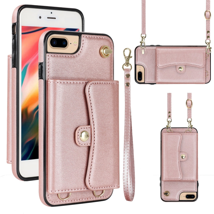 RFID Card Slot Phone Case with Long Lanyard, For iPhone XS Max, For iPhone 8 Plus / 7 Plus, For iPhone XR