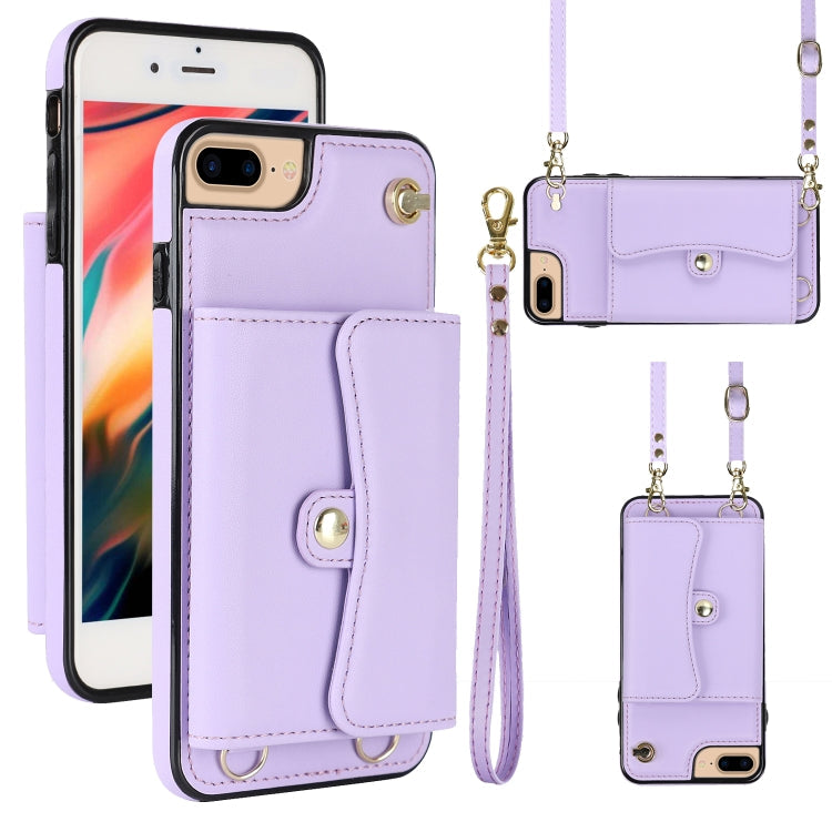 RFID Card Slot Phone Case with Long Lanyard, For iPhone XS Max, For iPhone 8 Plus / 7 Plus, For iPhone XR
