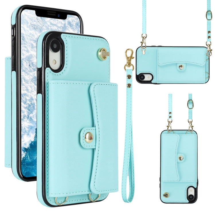 RFID Card Slot Phone Case with Long Lanyard, For iPhone XS Max, For iPhone 8 Plus / 7 Plus, For iPhone XR