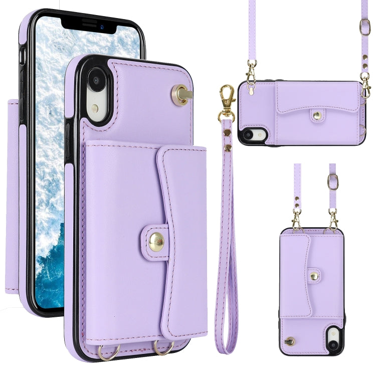 RFID Card Slot Phone Case with Long Lanyard, For iPhone XS Max, For iPhone 8 Plus / 7 Plus, For iPhone XR
