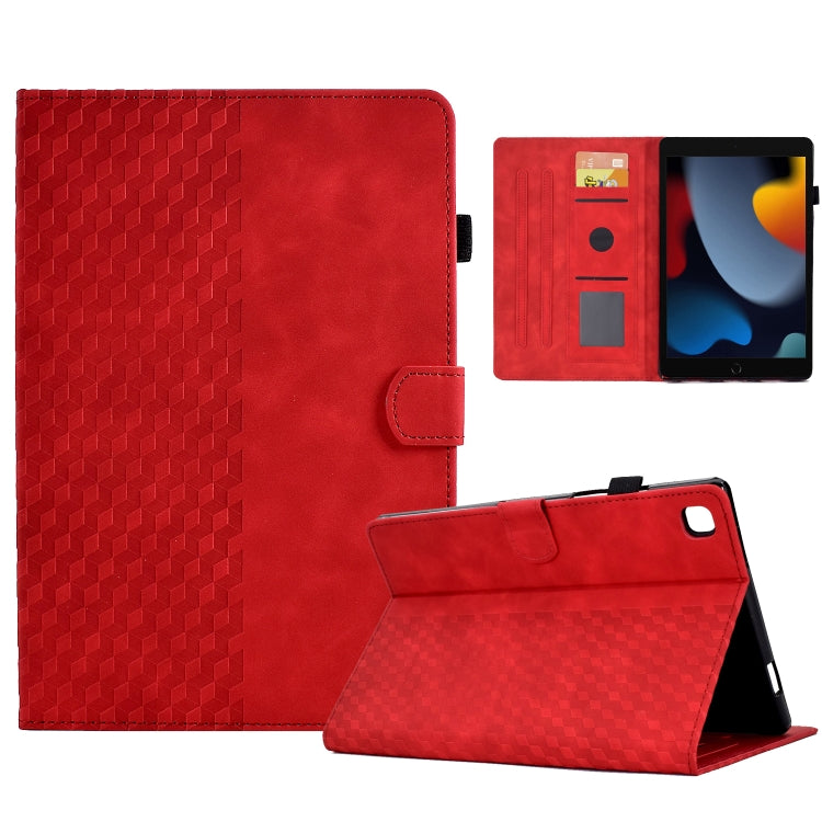 For iPad 10.2 2019 / 2020 / Air 10.5 2019 Rhombus Embossed Leather Smart Tablet Case