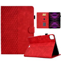 For iPad Pro 11 2018 / 2020 / 2021 Rhombus Embossed Leather Smart Tablet Case