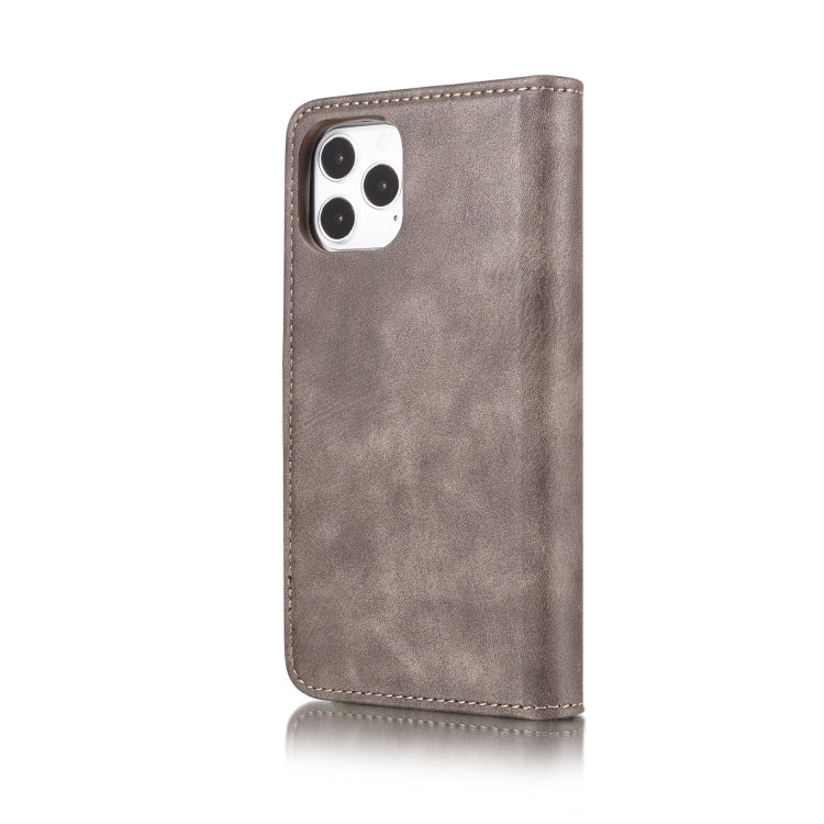 For iPhone 12 Pro Max DG.MING Crazy Horse Texture Detachable Magnetic Leather Case(Grey)