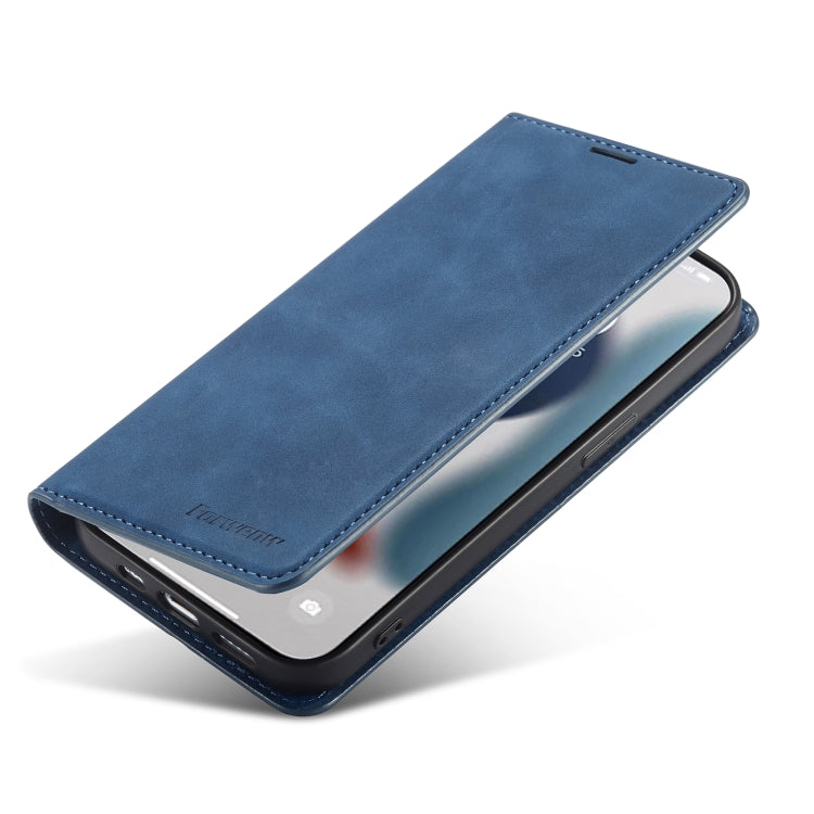 For iPhone 14 Pro Forwenw Dream Series Oil Edge Strong Magnetism Leather Phone Case(Blue)