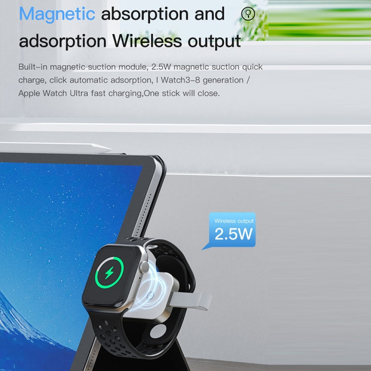 For Apple Watch TOTUDESIGN Watch Wireless Magnetic Charger, Interface:USB-C / Type-C(White)