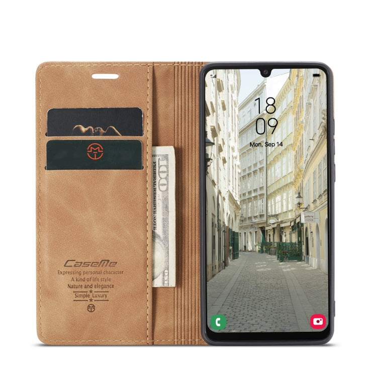 For Samsung Galaxy A34 5G CaseMe 013 Multifunctional Horizontal Flip Leather Phone Case(Brown)
