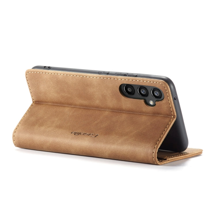 For Samsung Galaxy A34 5G CaseMe 013 Multifunctional Horizontal Flip Leather Phone Case(Brown)
