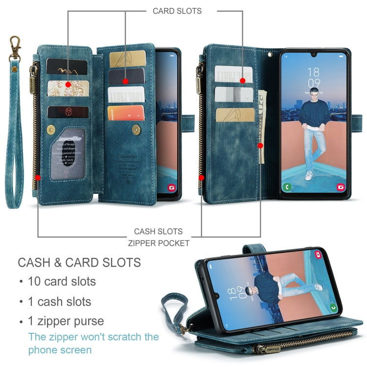For Samsung Galaxy A34 5G CaseMe C30 Multifunctional Leather Phone Case(Blue)