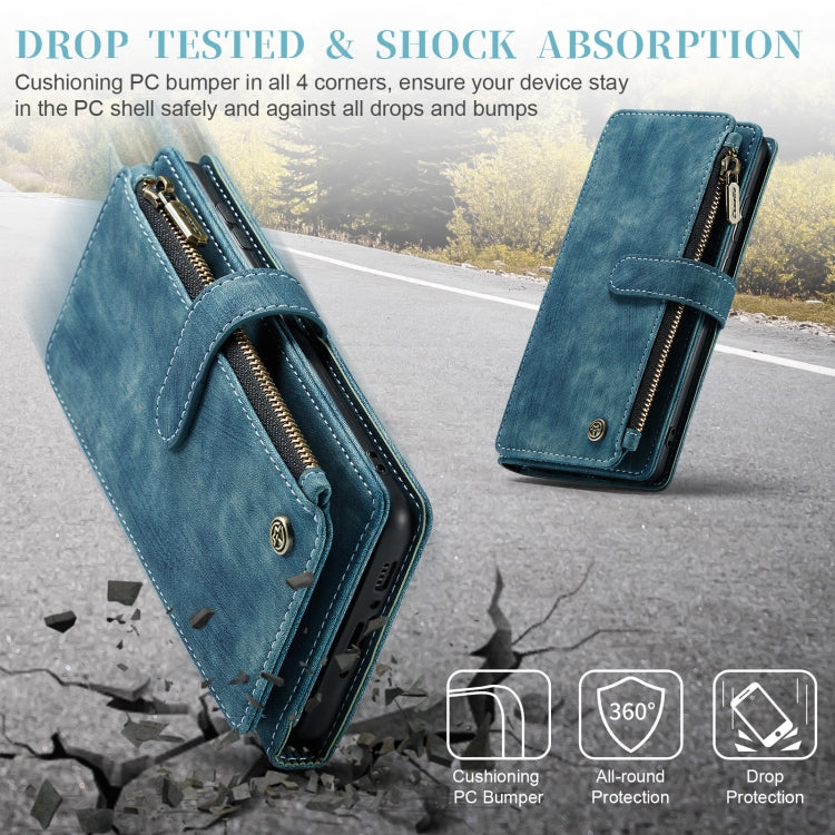 For Samsung Galaxy A34 5G CaseMe C30 Multifunctional Leather Phone Case(Blue)