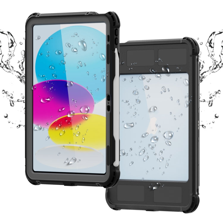 For iPad 10th Gen 10.9 2022 RedPepper Shockproof Dustproof Waterproof Tablet Case(Black)