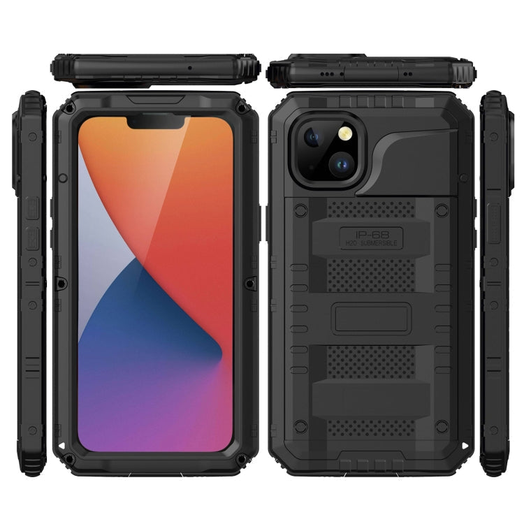 For iPhone 14 RedPepper Wolf 360 Full Body Rugged Life Waterproof Phone Case(Black)