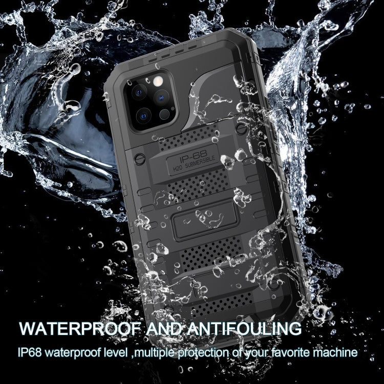 For iPhone 14 Pro RedPepper Wolf 360 Full Body Rugged Life Waterproof Phone Case(Black)
