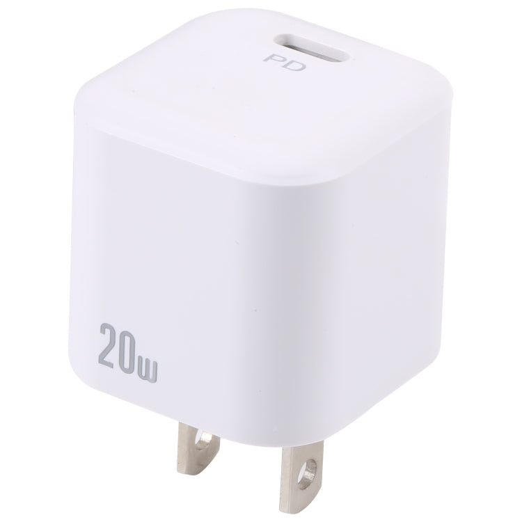 20W PD USB-C/Type-C Interface Fast Charging Charger, Specification: US Plug(White)