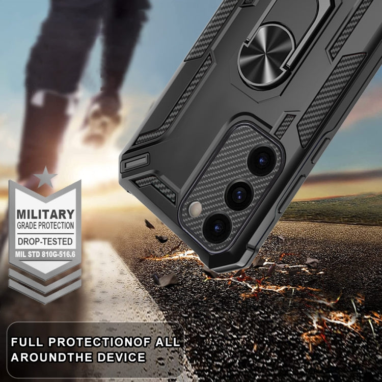 For Samsung Galaxy A34 Warship Armor 2 in 1 Shockproof Phone Case(Royal Blue)