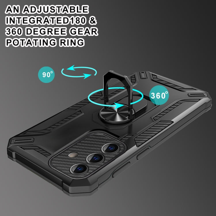 For Samsung Galaxy A34 Warship Armor 2 in 1 Shockproof Phone Case(Royal Blue)