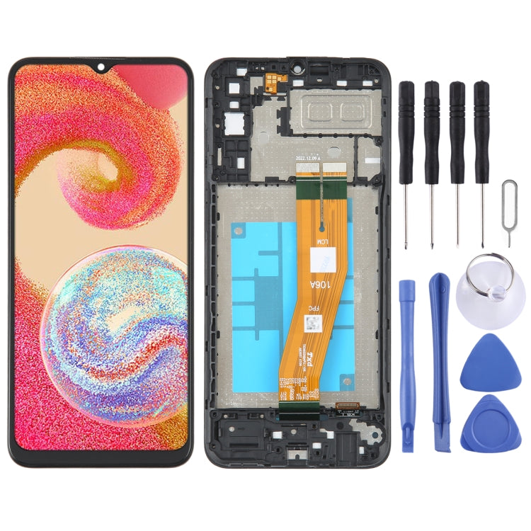 For Samsung Galaxy A04E SM-A042 LCD Screen for Digitizer Full Assembly with Frame