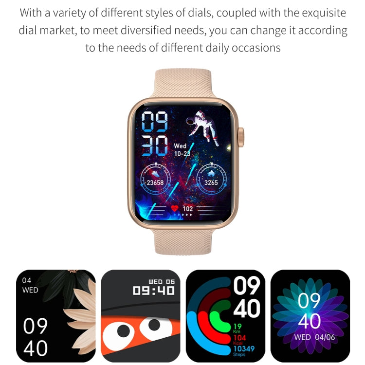HT15 1.85 inch Silicone Band IP67 Waterproof Smart Watch, Support Bluetooth Calling / Sleep Monitoring(Gold)