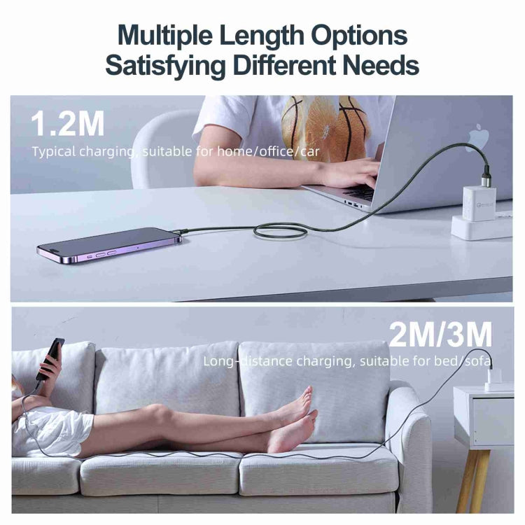 JOYROOM S-UL012A10 Extraordinary Series 2.4A USB-A to 8 Pin Fast Charging Data Cable, Cable Length:2m(White)