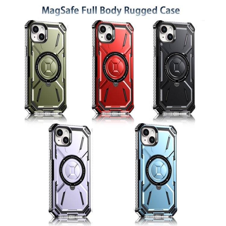For iPhone 14 / 13 Armor Series Holder Phone Case(Light Purple)