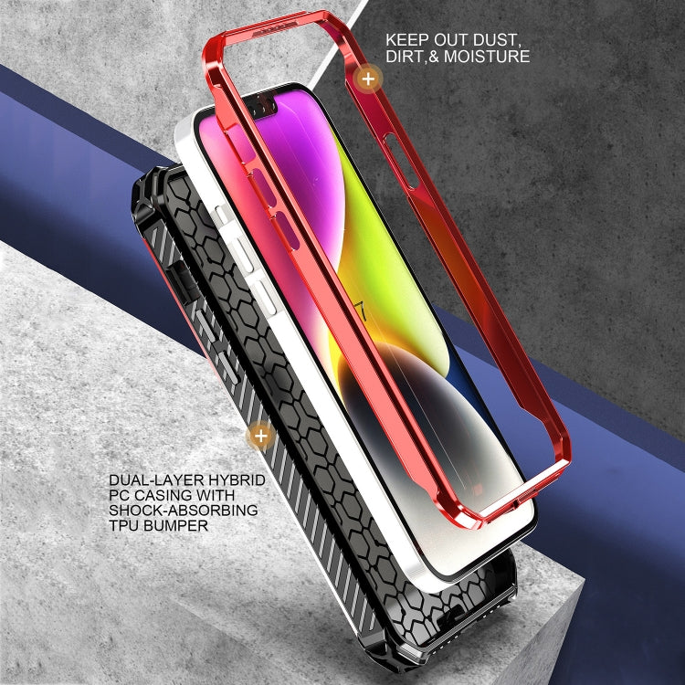 For iPhone 14 / 13 Armor Series Holder Phone Case(Light Purple)