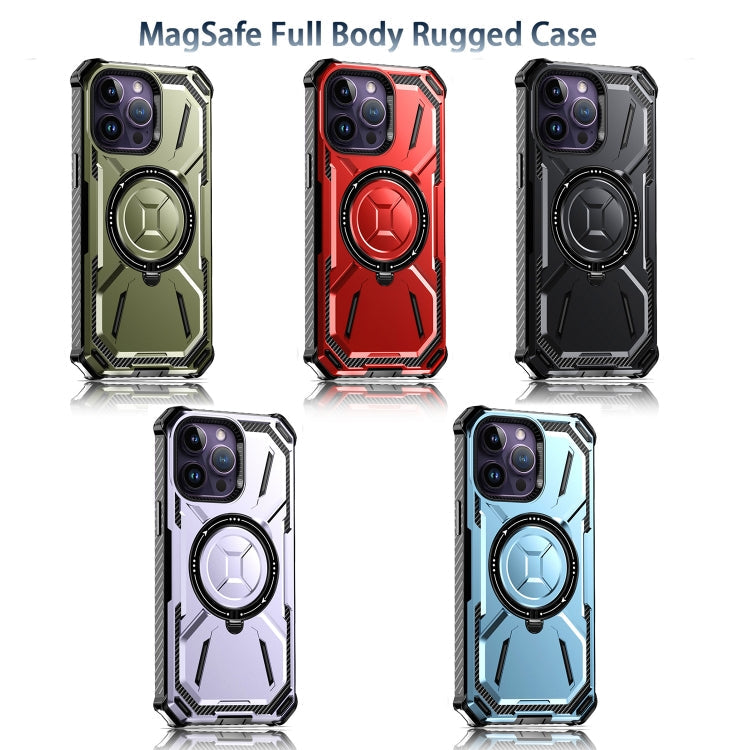 For iPhone 13 Pro Armor Series Holder Phone Case(Light Purple)