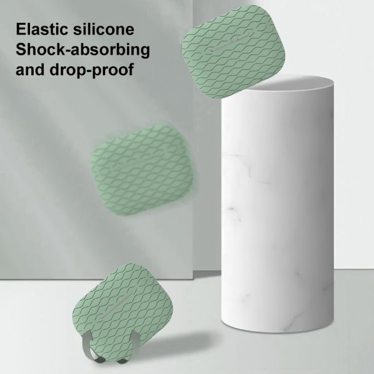 For AirPods Pro 2 Wave Pattern Silicone Earphone Case(Dark Green)