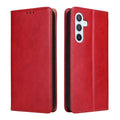 Fierre Shann PU Genuine Leather Texture Leather Phone Case, For Samsung Galaxy A54 5G