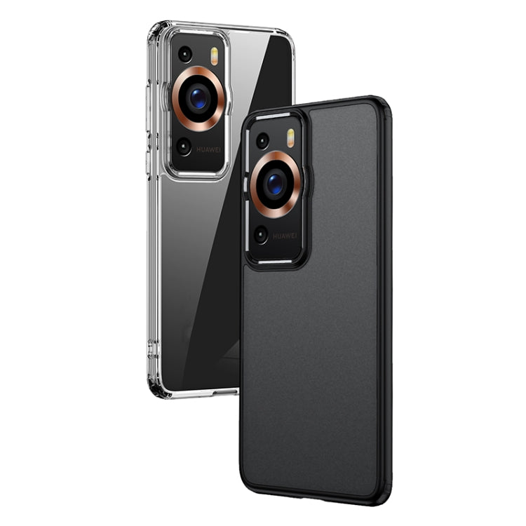 For Huawei P60 Pro Armor Clear TPU Hard PC Phone Case(Clear)