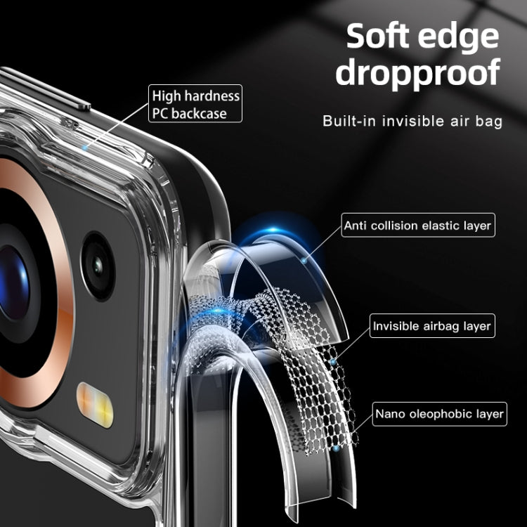 For Huawei P60 Pro Armor Clear TPU Hard PC Phone Case(Clear)