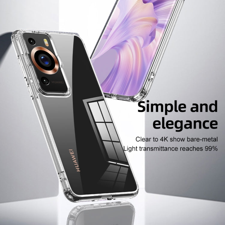 For Huawei P60 Pro Armor Clear TPU Hard PC Phone Case(Clear)