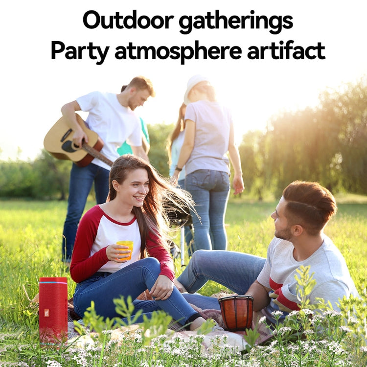T&G TG375 Outdoor Portable LED Light RGB Wireless Bluetooth Speaker Subwoofer(Black)