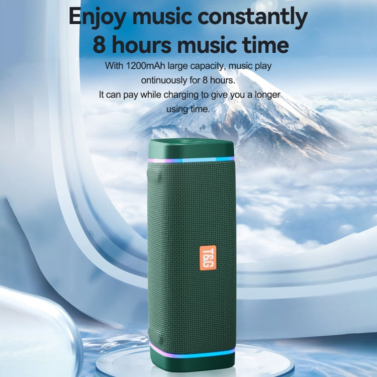 T&G TG375 Outdoor Portable LED Light RGB Wireless Bluetooth Speaker Subwoofer(Black)