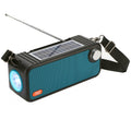 T&G TG637 Outdoor Portable Solar Power Wireless Bluetooth Speaker with FM / Flashlight / TF Card Slot(Peacock Blue)