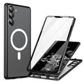 HD Full Cover Magsafe Magnetic Metal Tempered Glass Phone Case, For Samsung Galaxy S21 5G, For Samsung Galaxy S21+ 5G, For Samsung Galaxy S21 Ultra 5G