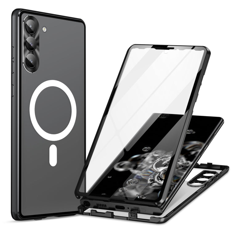 HD Full Cover Magsafe Magnetic Metal Tempered Glass Phone Case, For Samsung Galaxy S26 Ultra 5G, For Samsung Galaxy S25 Ultra 5G, For Samsung Galaxy S24 Ultra 5G, For Samsung Galaxy S24+ 5G, For Samsung Galaxy S23 Ultra 5G