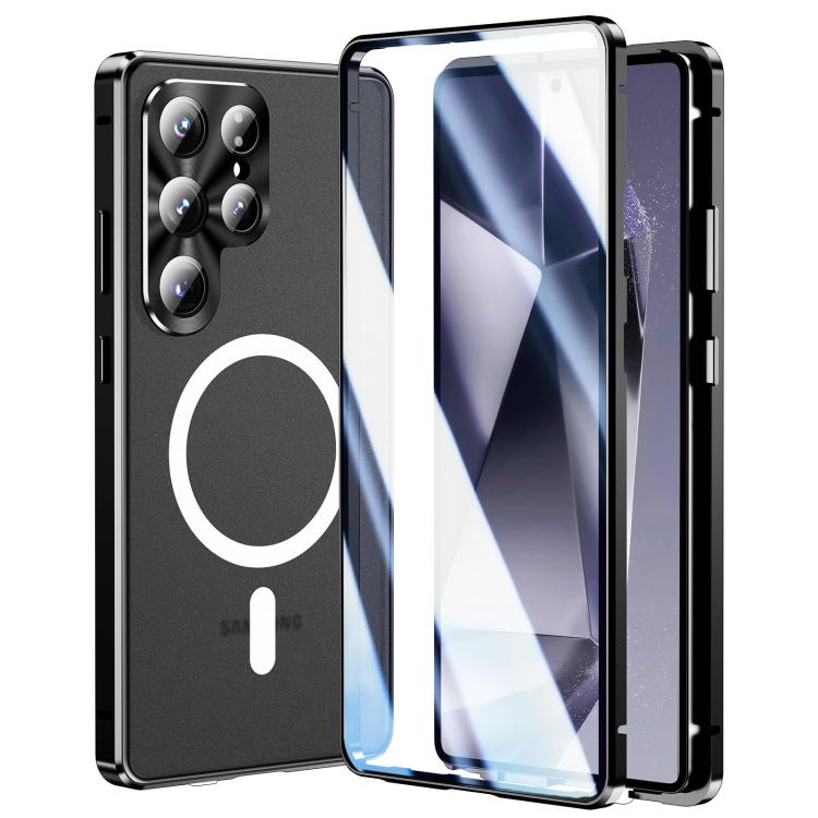 HD Full Cover Magsafe Magnetic Metal Tempered Glass Phone Case, For Samsung Galaxy S26 Ultra 5G, For Samsung Galaxy S25 Ultra 5G, For Samsung Galaxy S24 Ultra 5G, For Samsung Galaxy S24+ 5G, For Samsung Galaxy S23 Ultra 5G