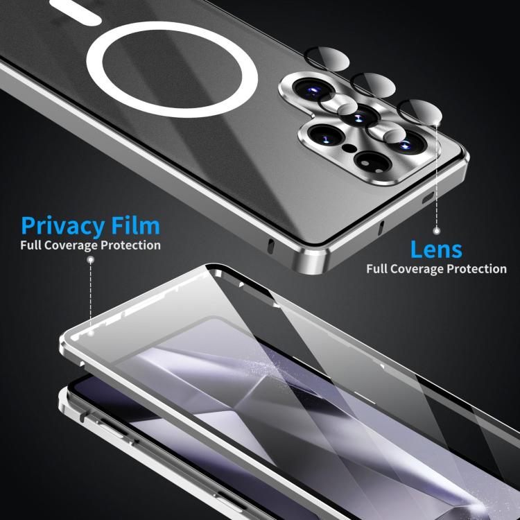 HD Full Cover Magsafe Magnetic Metal Tempered Glass Phone Case, For Samsung Galaxy S26 Ultra 5G, For Samsung Galaxy S25 Ultra 5G, For Samsung Galaxy S24 Ultra 5G, For Samsung Galaxy S24+ 5G, For Samsung Galaxy S23 Ultra 5G